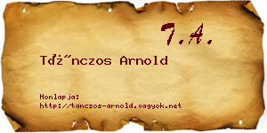 Tánczos Arnold névjegykártya