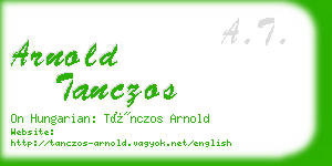 arnold tanczos business card